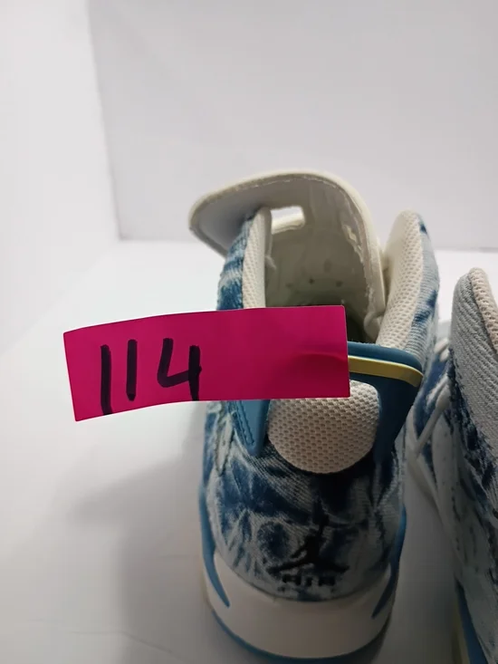 Nike Kids' Air Jordan Retro Denim White/Blue Sneakers - Picture 9 of 9